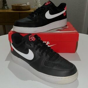 Nike Air Force 1 Low “Worldwide Black Flash Crimson White” Men’s Size 15